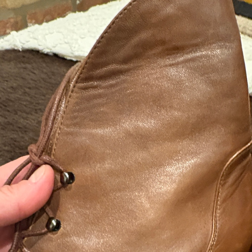 Spring Step Tan Lace Up Boots - Picture 7 of 8